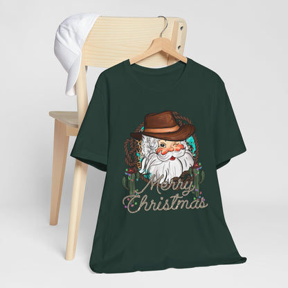 Merry Christmas Howdy Santa Shirt – Retro Western Cowboy Funny Holiday Pajama Tee