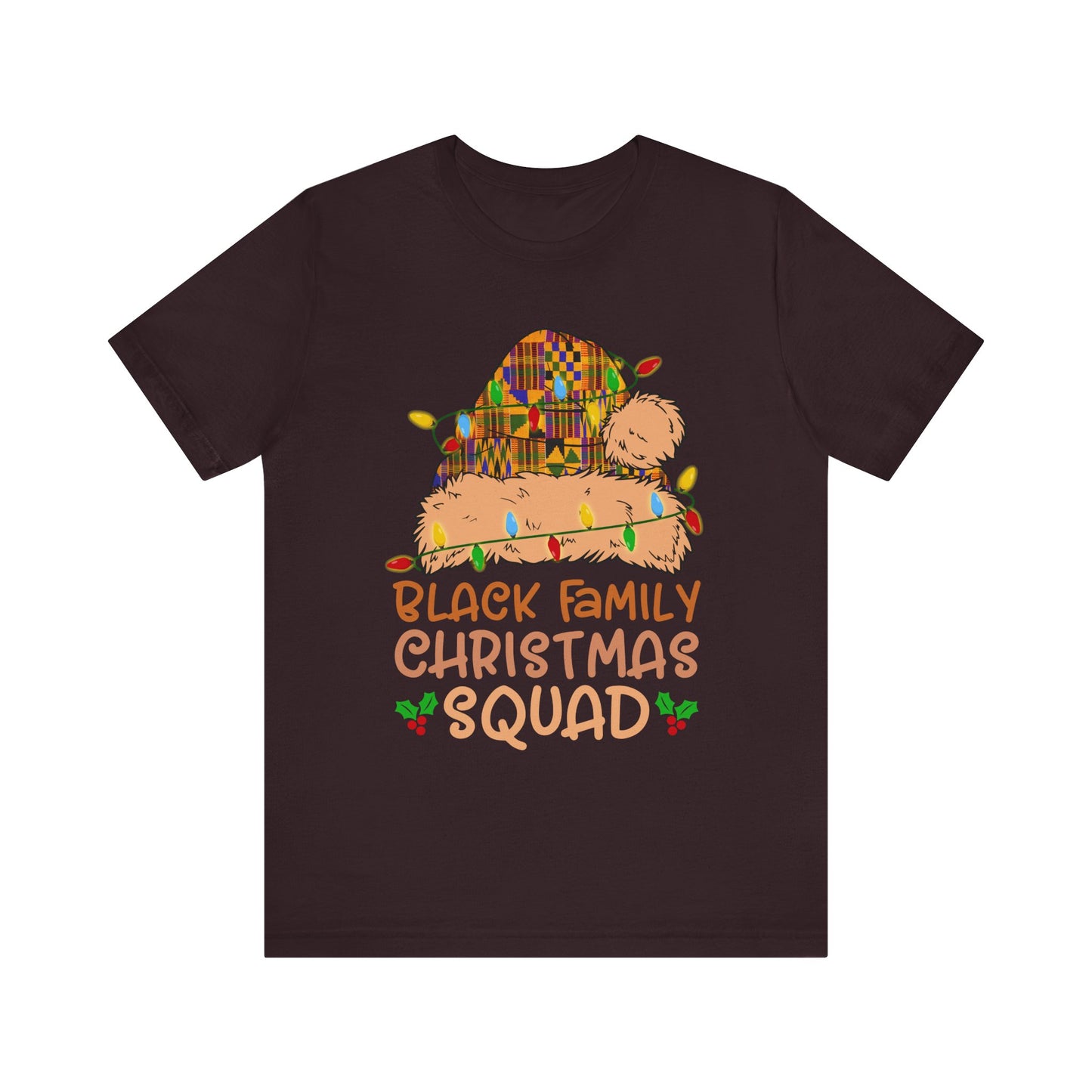 Black Family Christmas Squad Shirt – Kente Santa Hat African Heritage Holiday Tee