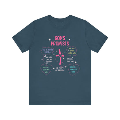 God’s Promise Shirt – Christian Rainbow Cross Bible Verse Faith Scripture Tee