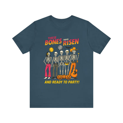These Bones Have Risen Shirt Funny Christian Skeleton Halloween Tee