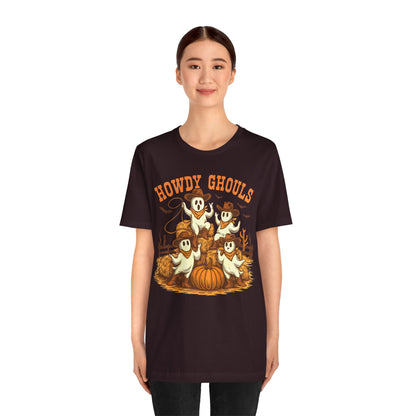 Howdy Ghouls Shirt – Cute Ghost Cowboy Halloween Tee, Western Rodeo Texas Fall Outfit