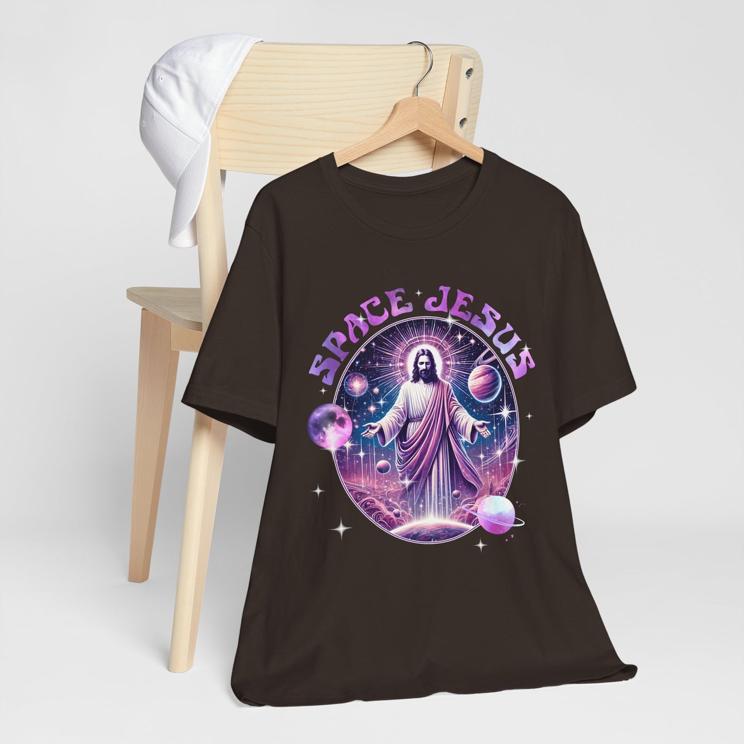 Space Jesus Galaxy Shirt – Cosmic Christian Planet Faith Graphic Unisex Tee