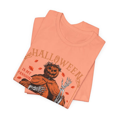 Halloween Is My Passion Jesus Cross Christian Jack O Lantern T-Shirt