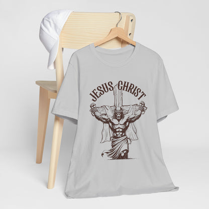 Jesus Christ Cross Faith Funny  Christian Workout Gym Retro T-Shirt