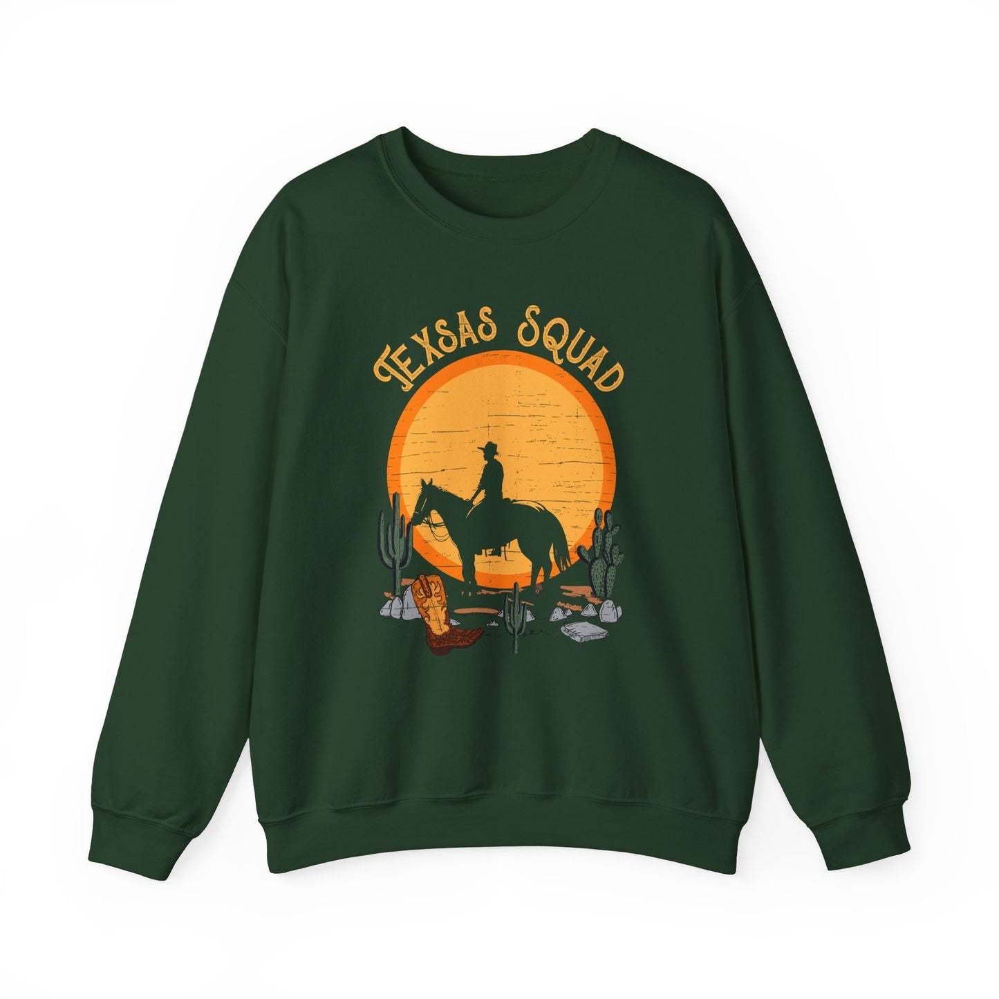 Texas Squad Cowboy Sweatshirt – Riding Horse Howdy Western Rodeo Pullover