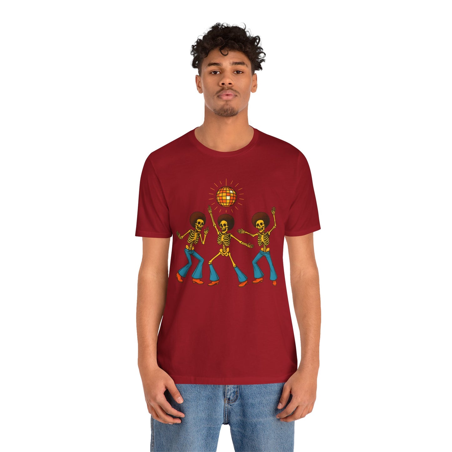 Disco Skeletons Dancing Shirt – Funny Retro 70s Halloween Party Tee