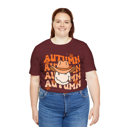 Retro Groovy Fall Shirt – Vintage 70s Smile Face Pumpkin Halloween Tee