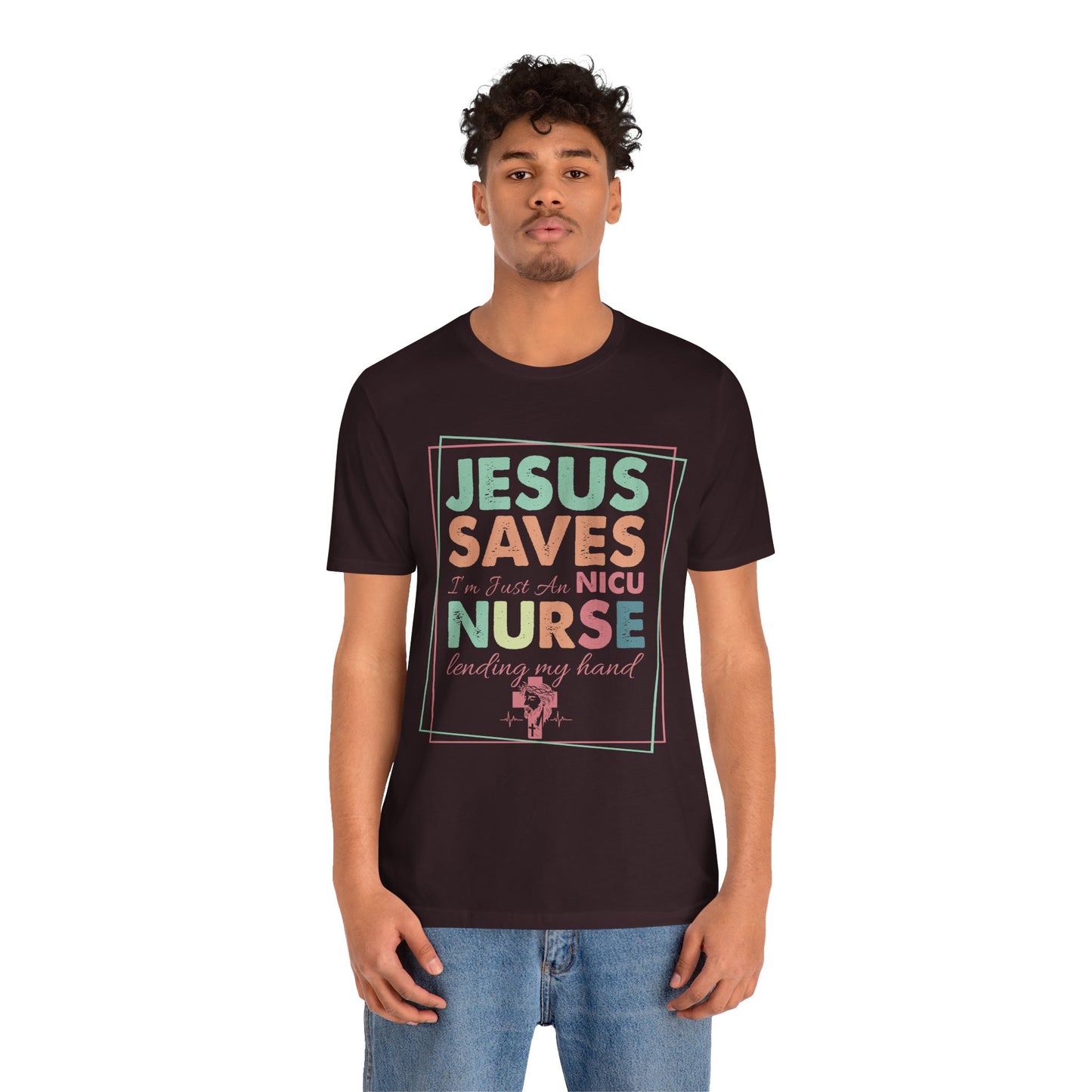 Jesus Saves NICU Nurse Shirt – Christian Neonatal Nurse Gift, Faith-Based Nurse Appreciation Tee