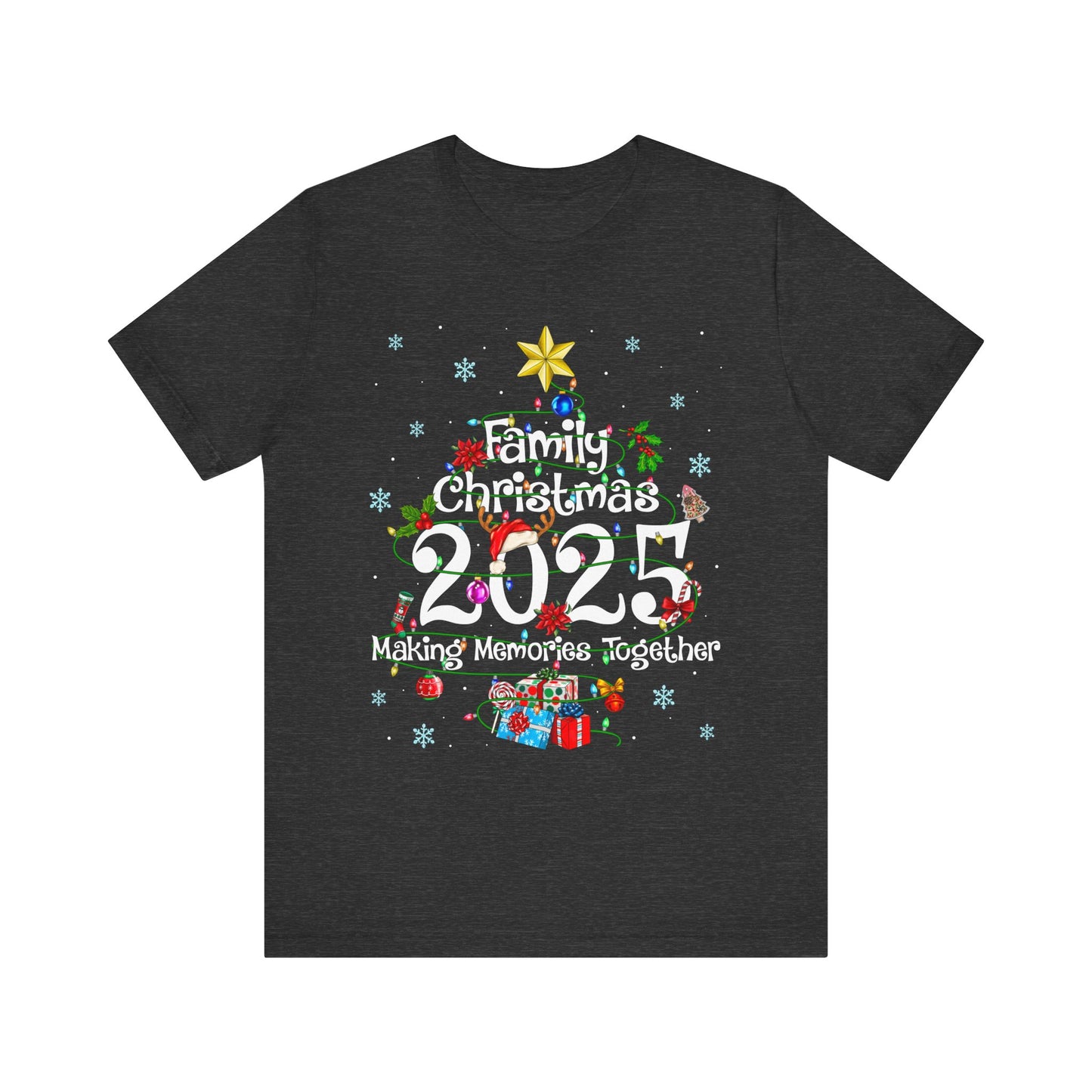 Family Christmas 2025 Tree Shirt – Festive Holiday Lights Matching Pajama Tee