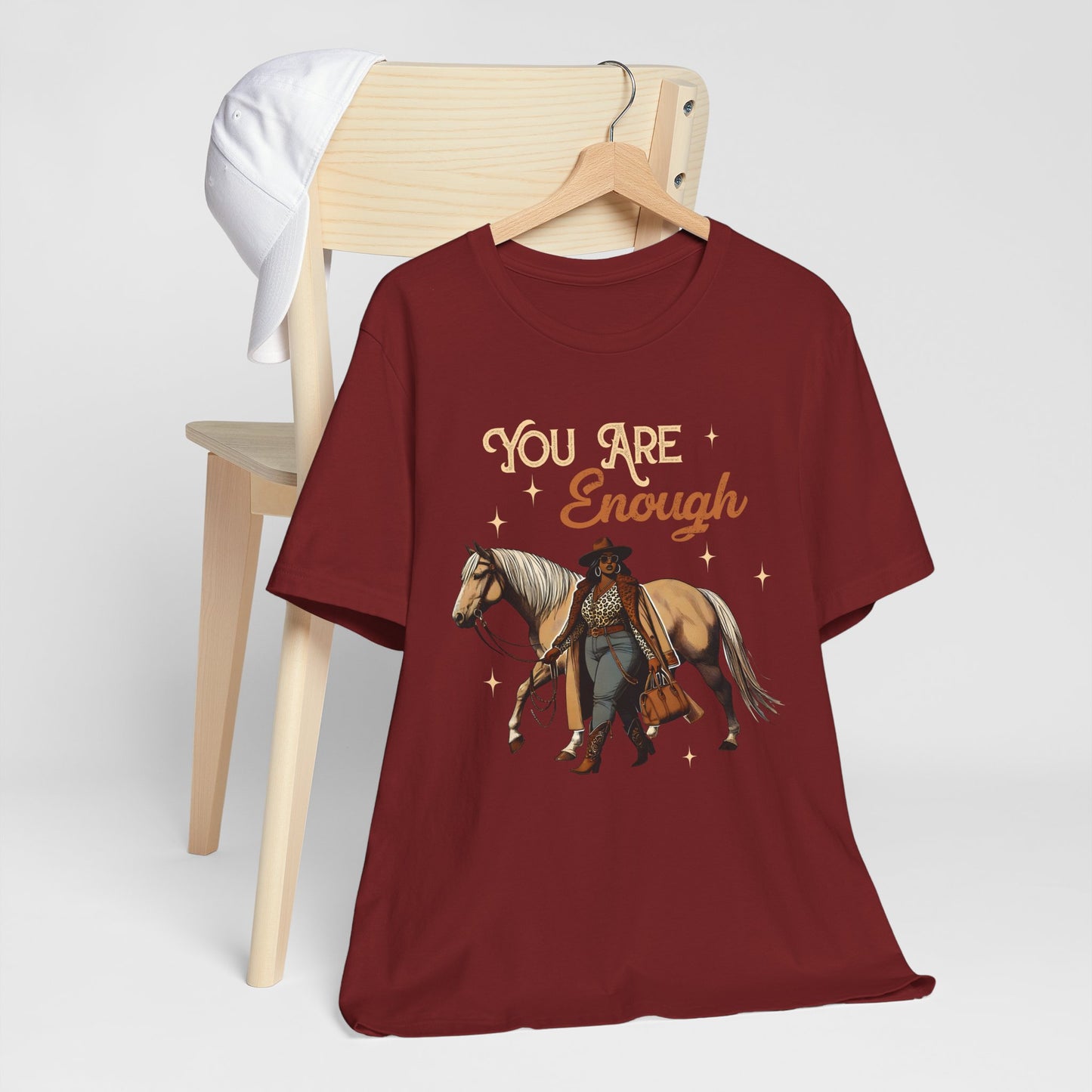 You Are Enough Shirt – Christian Bible Black Cowgirl Western Texas Tee