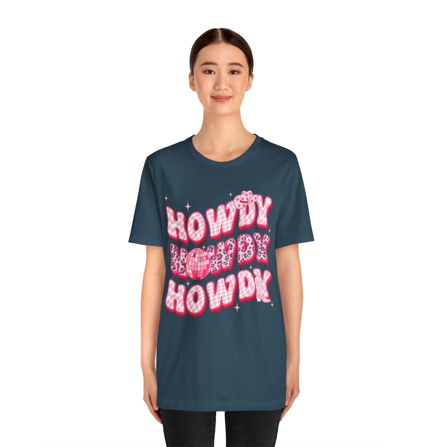 Howdy Pink Cowgirl Shirt – Leopard Disco Western Rodeo Country Girl Tee