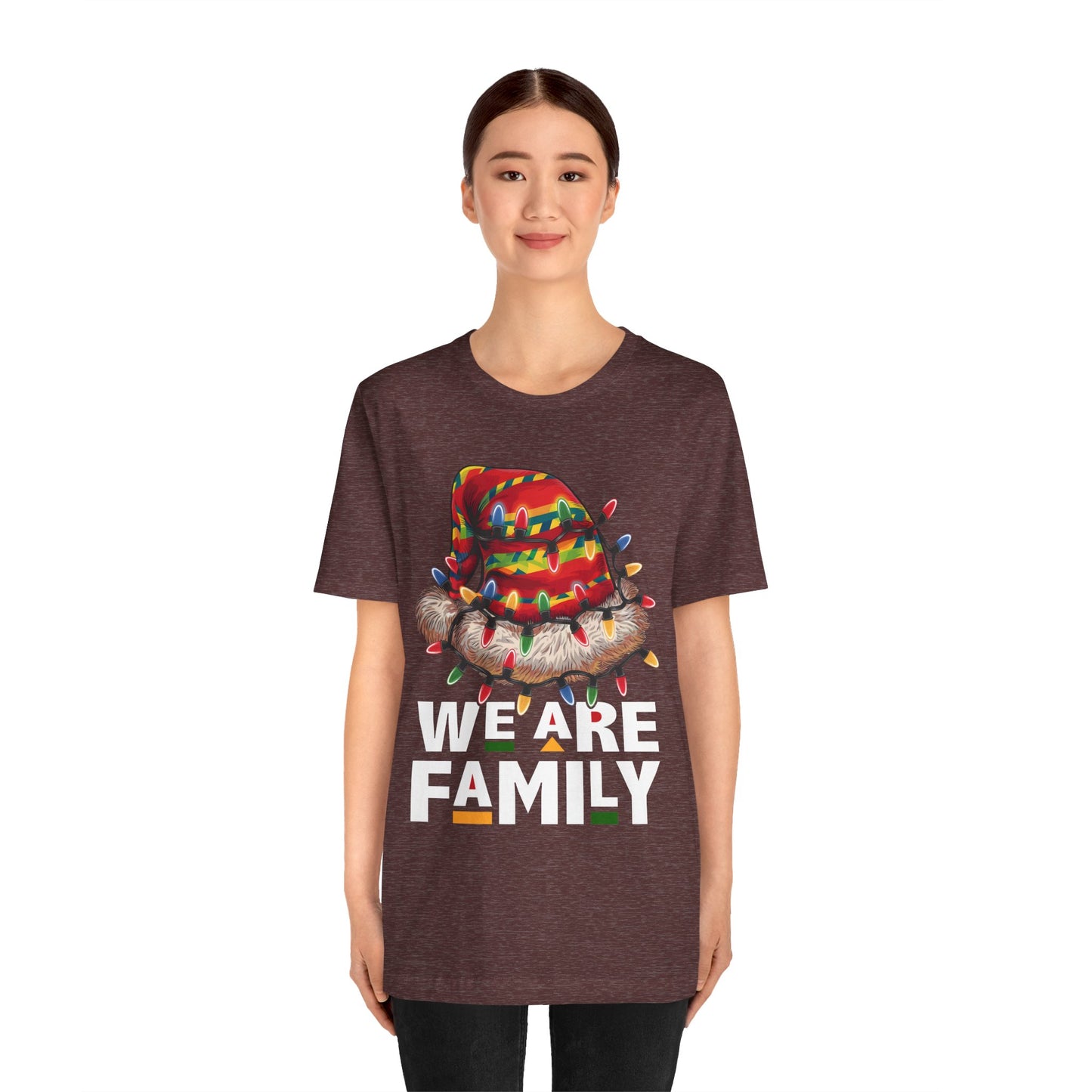 We Are Family Black Christmas Shirt – Afrocentric Matching Holiday Melanin Tee
