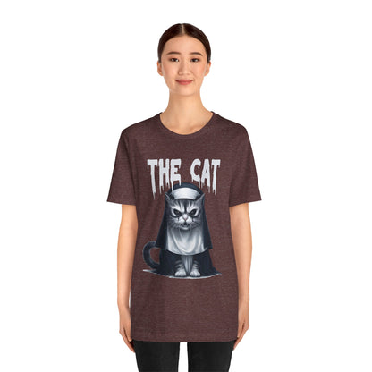 Spooky Cat Nun Halloween Creepy Cat Lovers Spooky Season T-Shirt