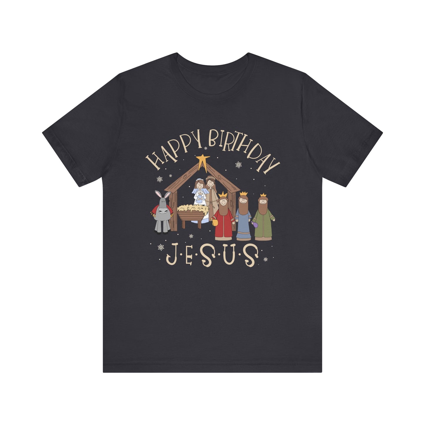 Nativity Happy Birthday Jesus Shirt – Christian Faith-Filled Christmas Tee