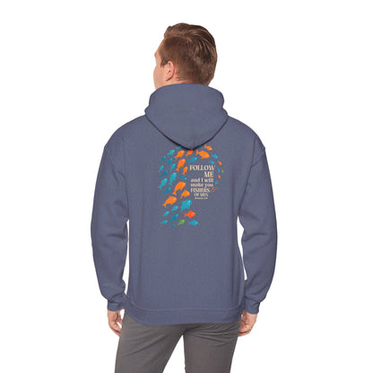 Fishers of Men Hoodie – Matthew 4:19 Bible Verse Christian Fishing Pullover