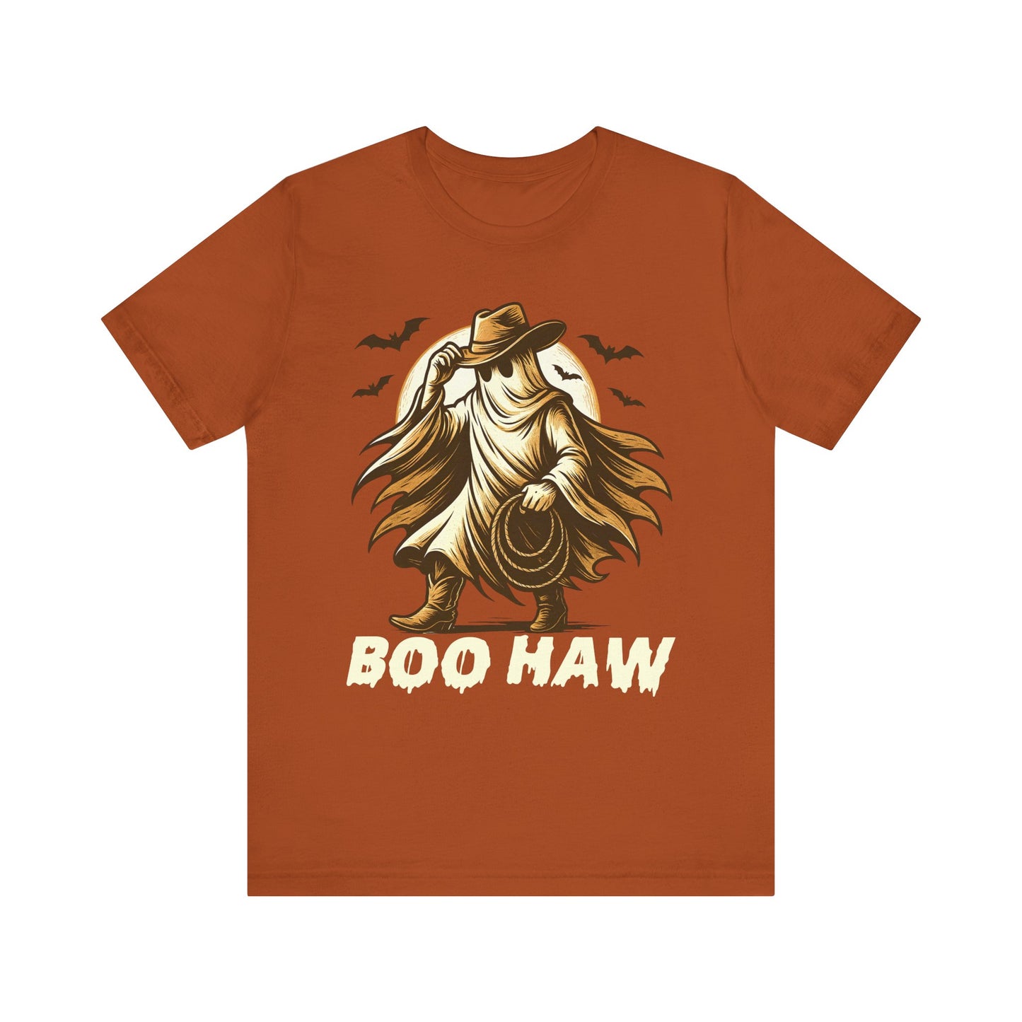 Boo Haw Shirt Ghost Cowboy Western Halloween Tee, Funny Rodeo Spirit Fall Outfit