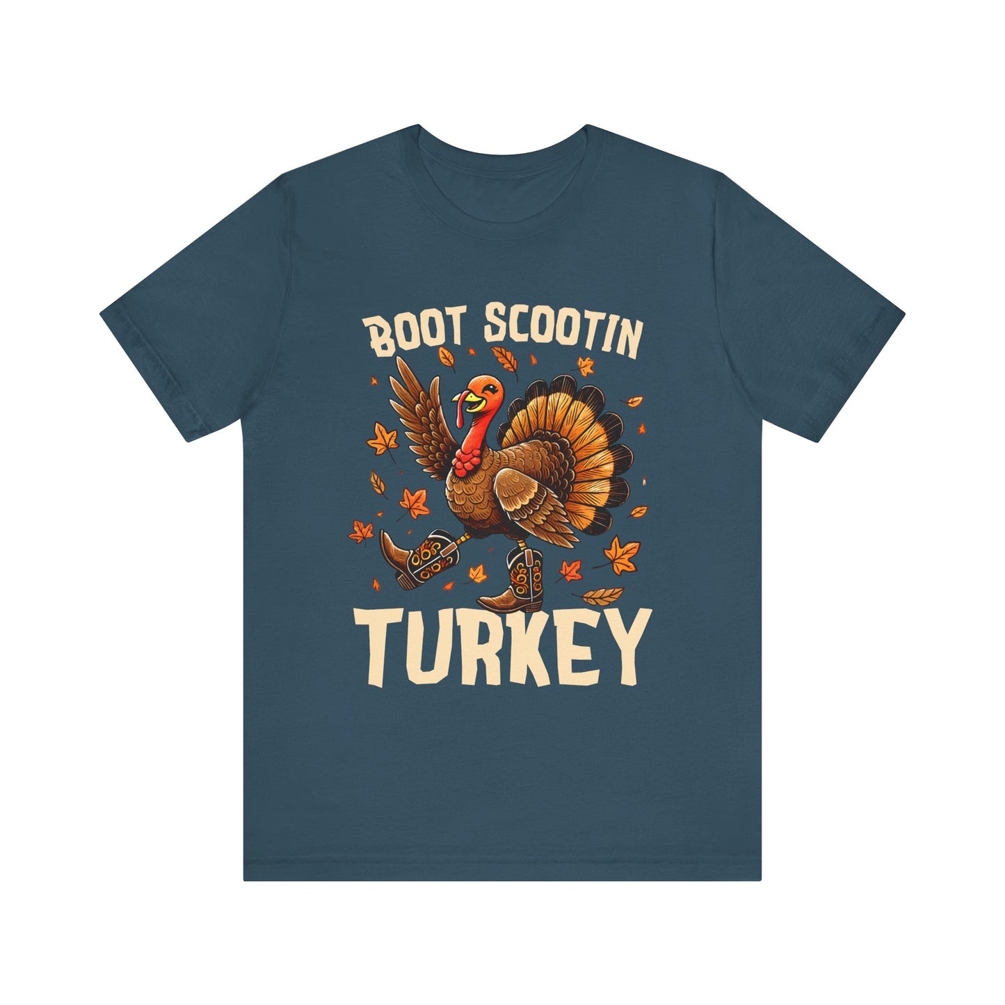 Boot Scootin’ Turkey Shirt – Funny Western Cowboy Thanksgiving Rodeo Tee