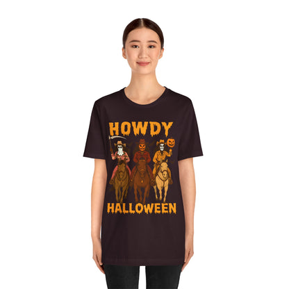 Howdy Halloween Shirt – Spooky Western Skeleton Cowboy Riders Tee, Funny Rodeo Fall Outfit