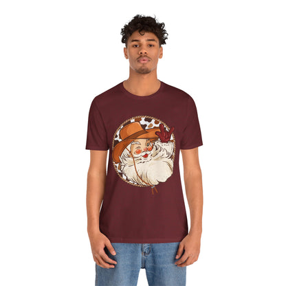 Retro Christmas Cowboy Santa Shirt – Groovy Western Howdy Holiday Tee