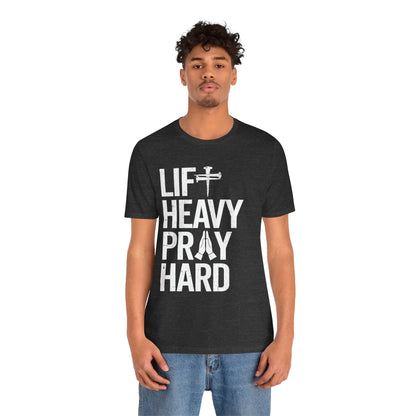 Lift Heavy Pray Hard Cross Nails Trendy Christ Gym Vintage T-Shirt