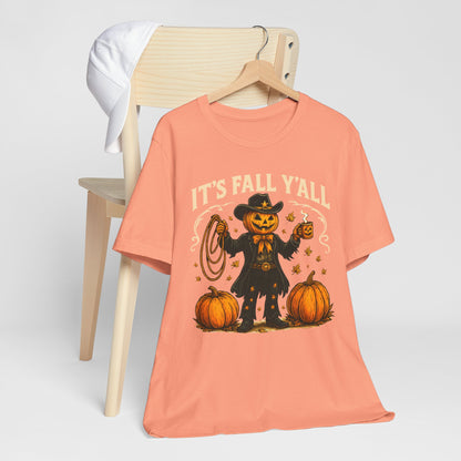 It’s Fall Y’all Shirt – Funny Pumpkin Cowboy Western Halloween Rodeo Tee