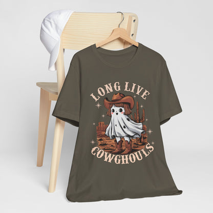 Long Live Cowghouls Shirt – Cute Western Ghost Cowgirl Halloween Tee