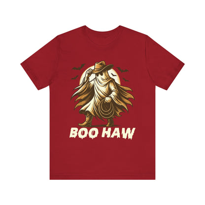 Boo Haw Shirt Ghost Cowboy Western Halloween Tee, Funny Rodeo Spirit Fall Outfit