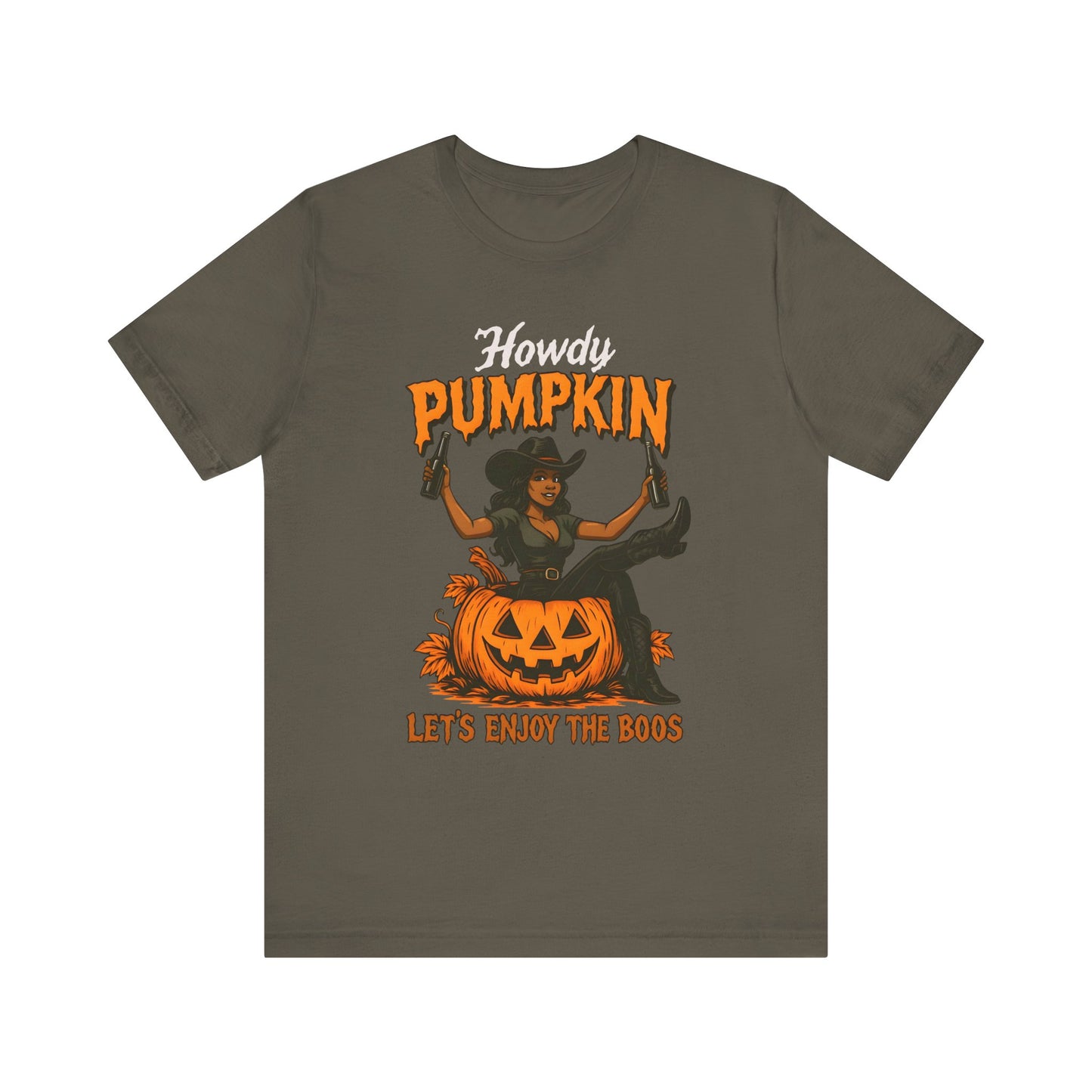 Howdy Pumpkin Shirt – Funny Black Cowgirl Western Halloween Tee