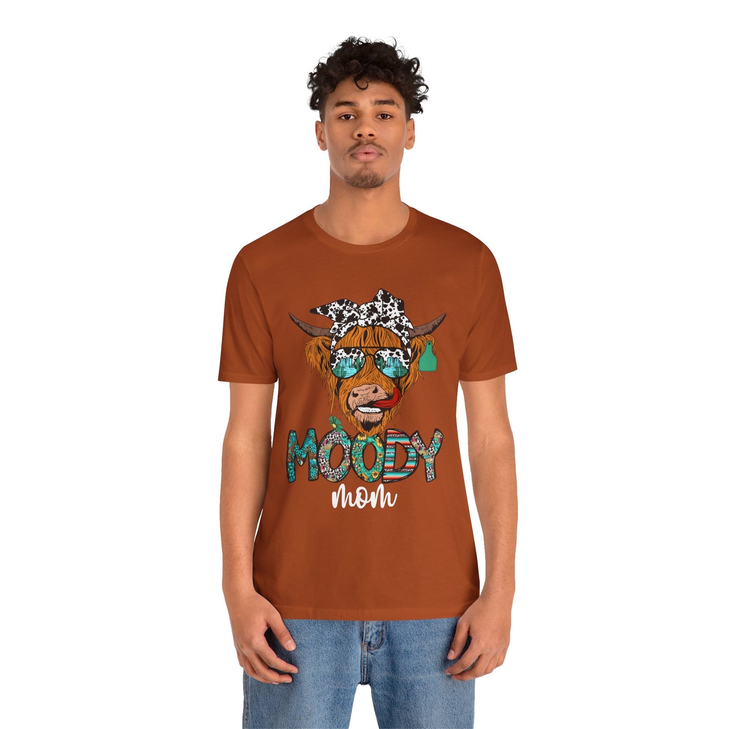 Western Moody Mom Shirt – Highland Cow Sunglasses Country Life Ranch Vibe Tee
