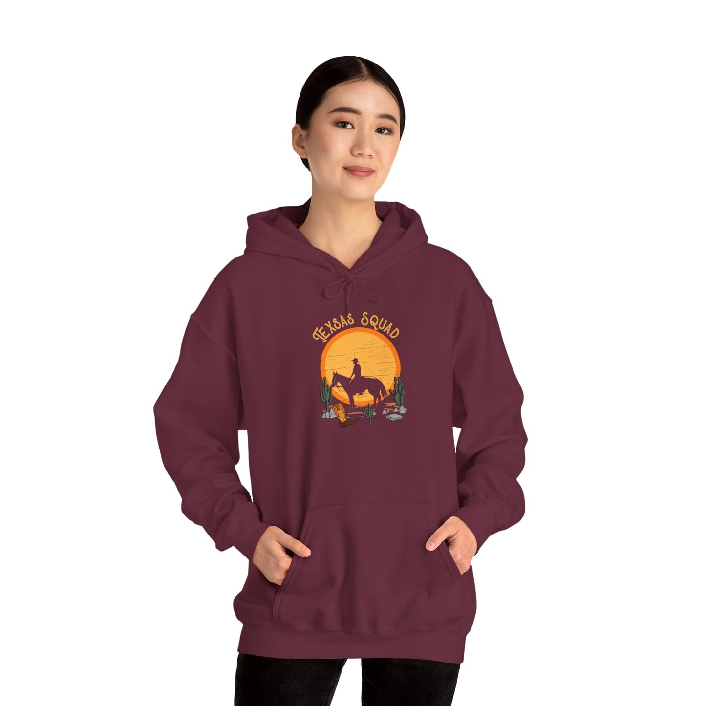 Texas Squad Cowboy Hoodie – Riding Horse Howdy Western Rodeo Pullover