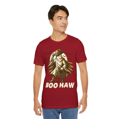 Boo Haw Shirt Ghost Cowboy Western Halloween Tee, Funny Rodeo Spirit Fall Outfit
