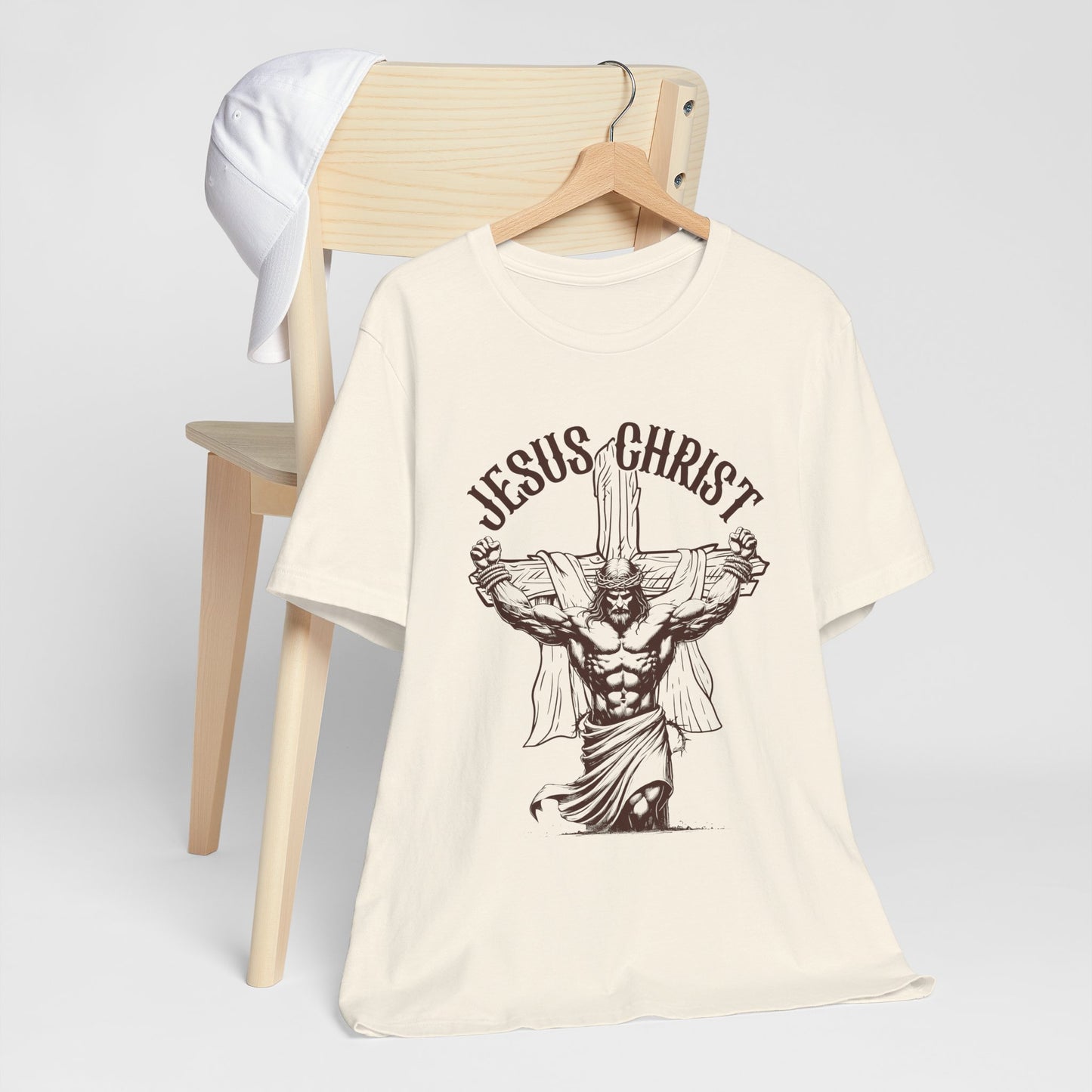 Jesus Christ Cross Faith Funny  Christian Workout Gym Retro T-Shirt