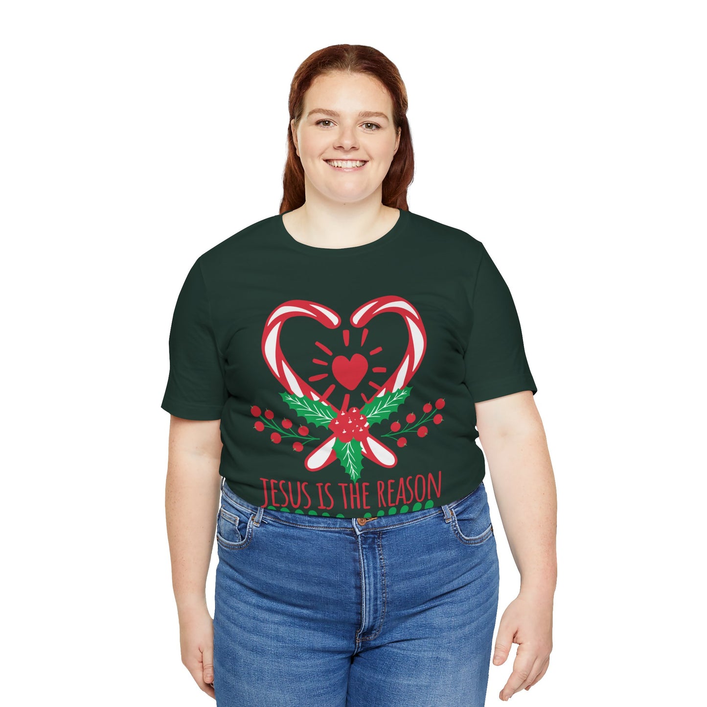Candy Cane Jesus Shirt – Christian Christmas Pajama Tee, Cute Holiday Faith Top