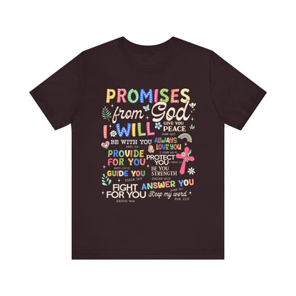 Promises From God Shirt – Christian Women’s Bible Verse Cross Faith Scripture Tee