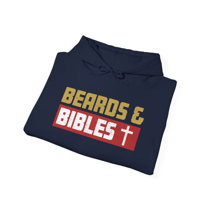 Beards and Bibles Dad Hoodie – Christian Retro Father’s Day Pullover