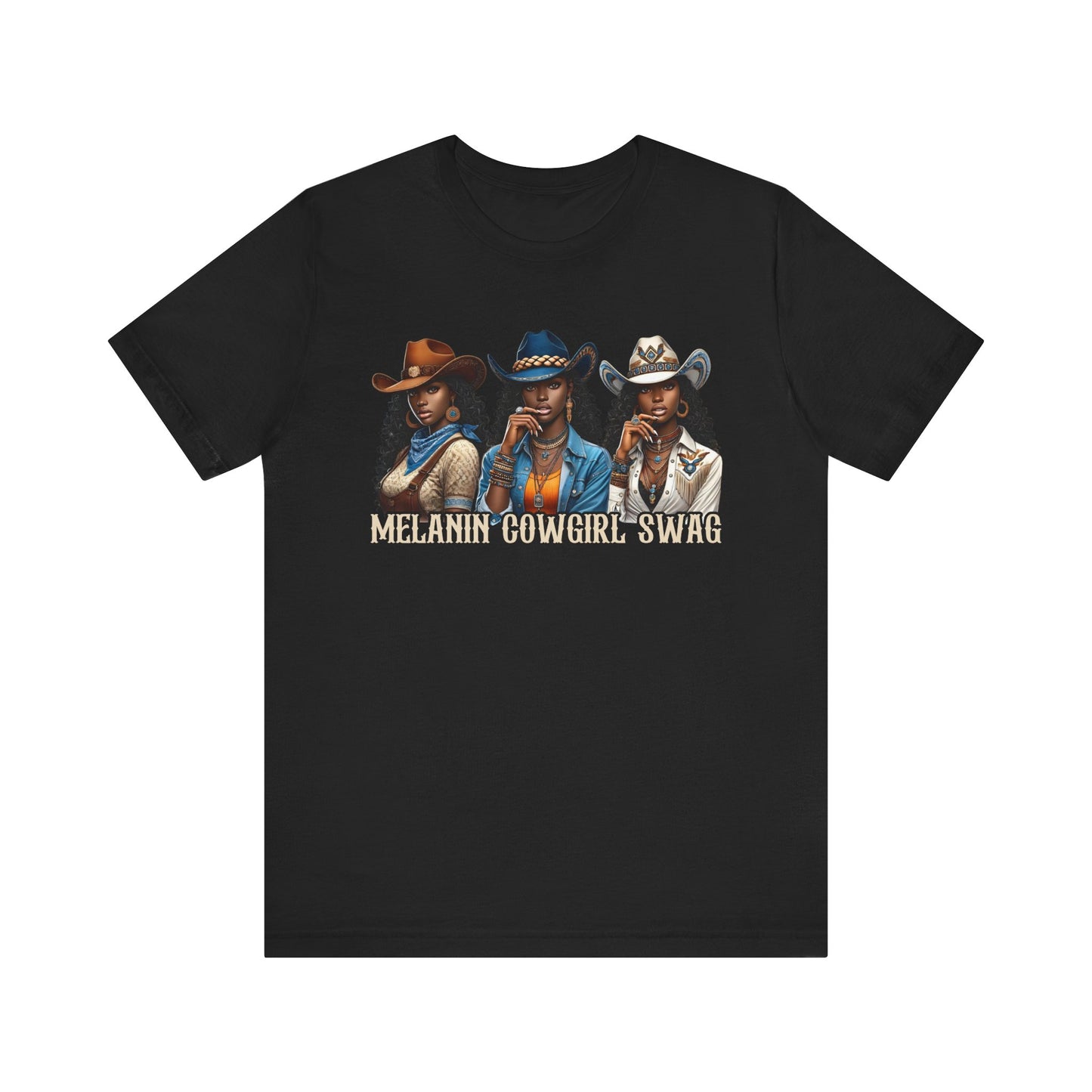 Melanin Cowgirl Swag Shirt – Black African American Western Tee
