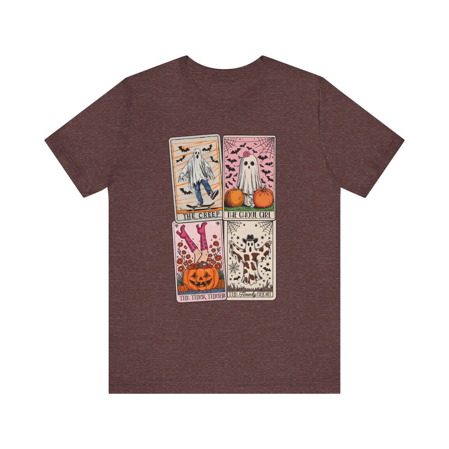 Halloween Tarot Card Ghost Shirt – The Creep, The Ghoul Girl, The Floaty Tee