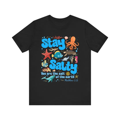 Stay Salty Shirt – Matthew 5:13 Christian Faith Ocean Kids Teachers Tee
