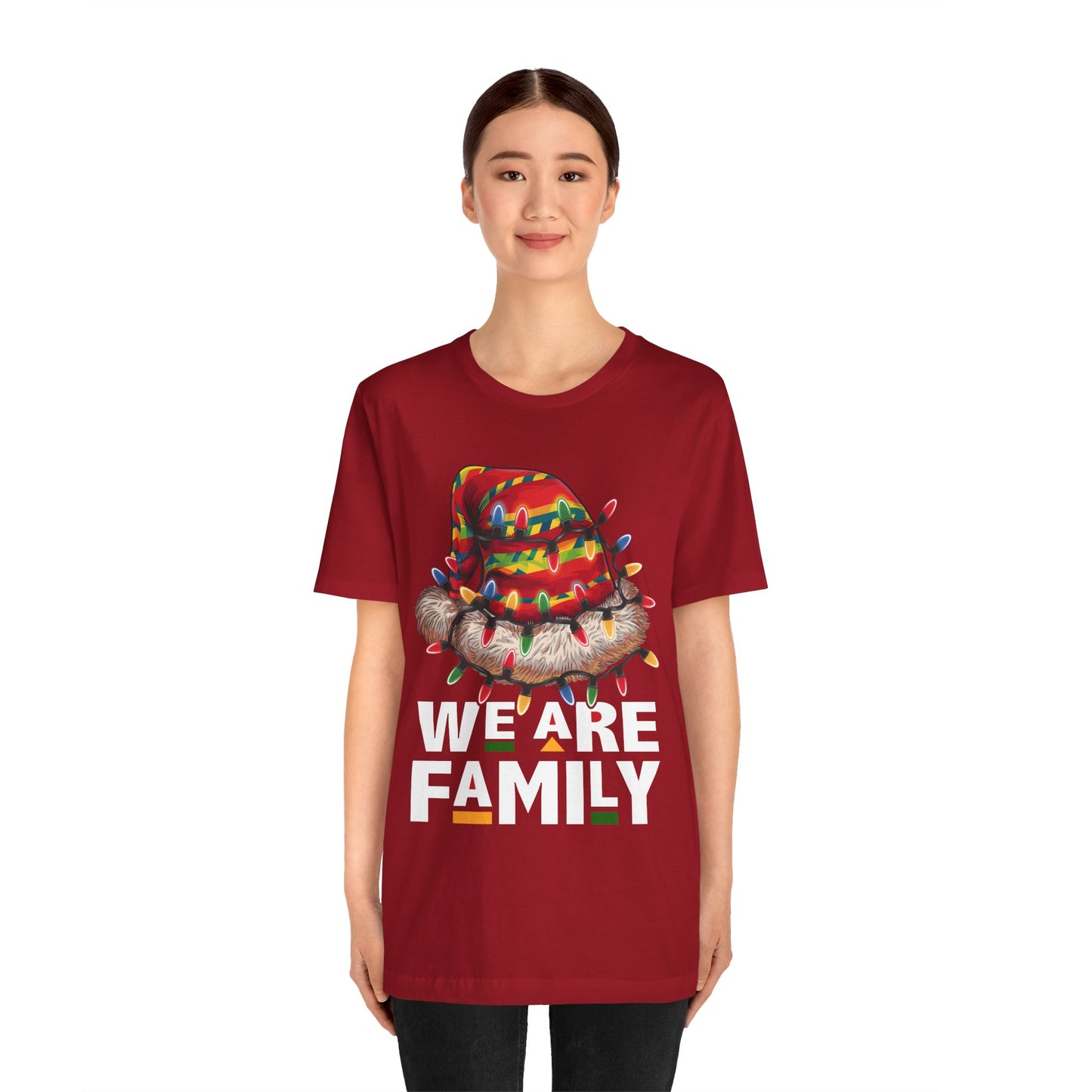 We Are Family Black Christmas Shirt – Afrocentric Matching Holiday Melanin Tee