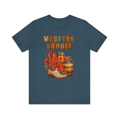 Western Barbie Cowgirl Boot Shirt – Floral Rodeo Country Girl Tee