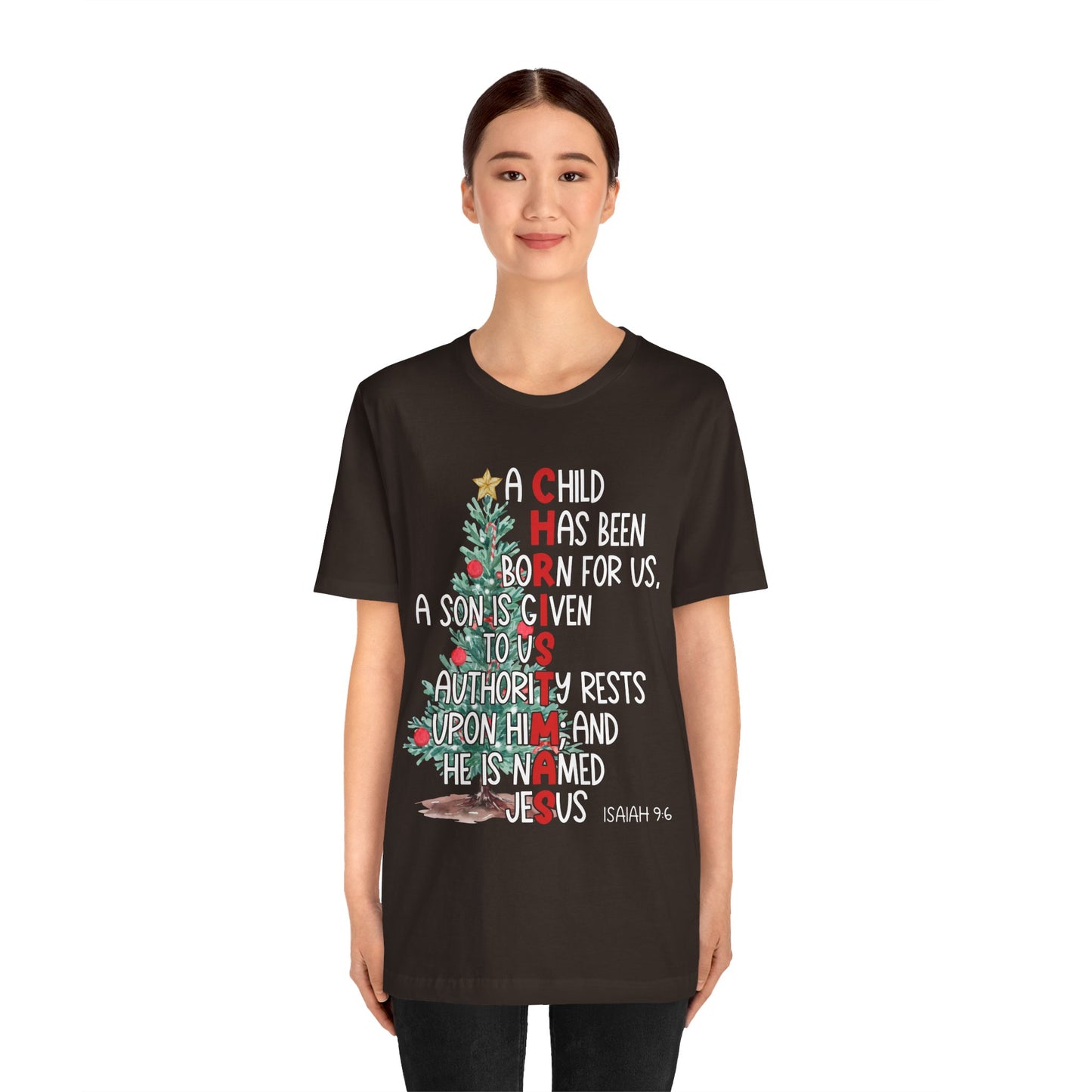 Christmas Jesus Mighty God Shirt – Isaiah 9:6 Christian Bible Verse Holiday Tee