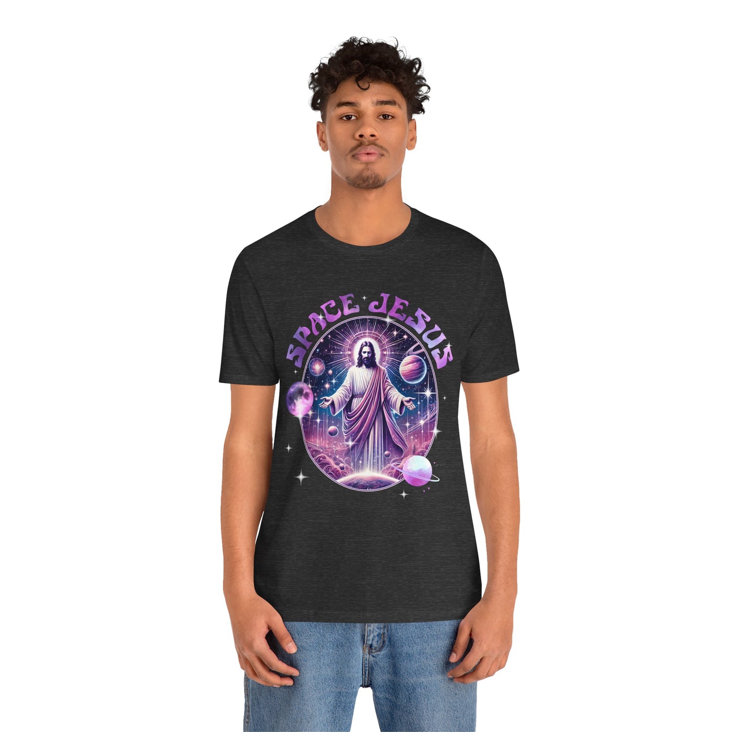 Space Jesus Galaxy Shirt – Cosmic Christian Planet Faith Graphic Unisex Tee