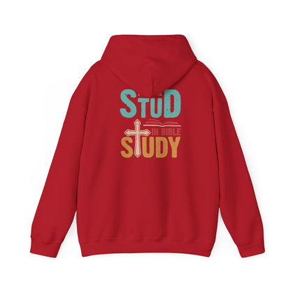 I Put the Stud in Bible Study Hoodie – Fun Christian Faith Cross Pullover