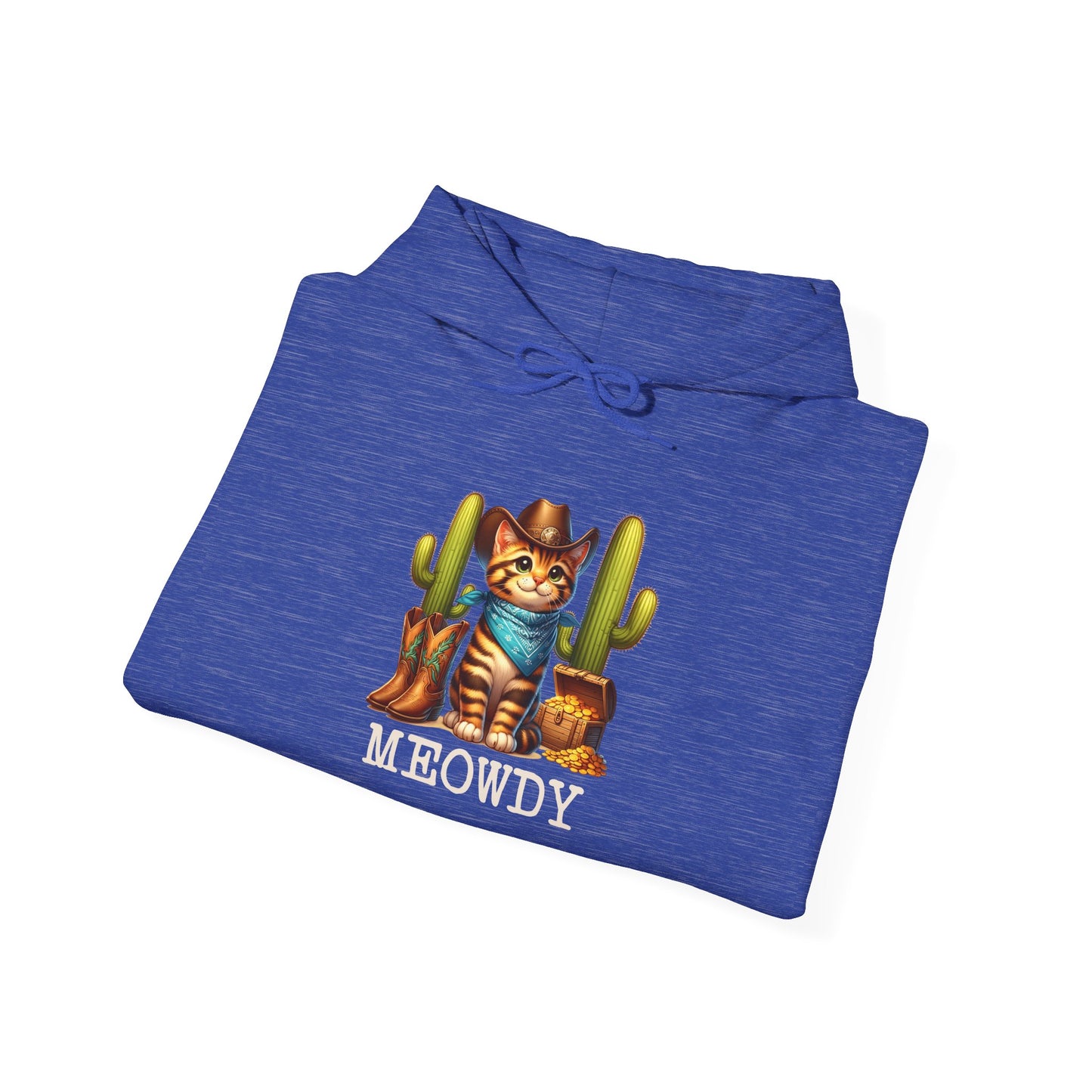 Meowdy Cowboy Cat Hoodie – Western Howdy Southern Country Cactus Pullover