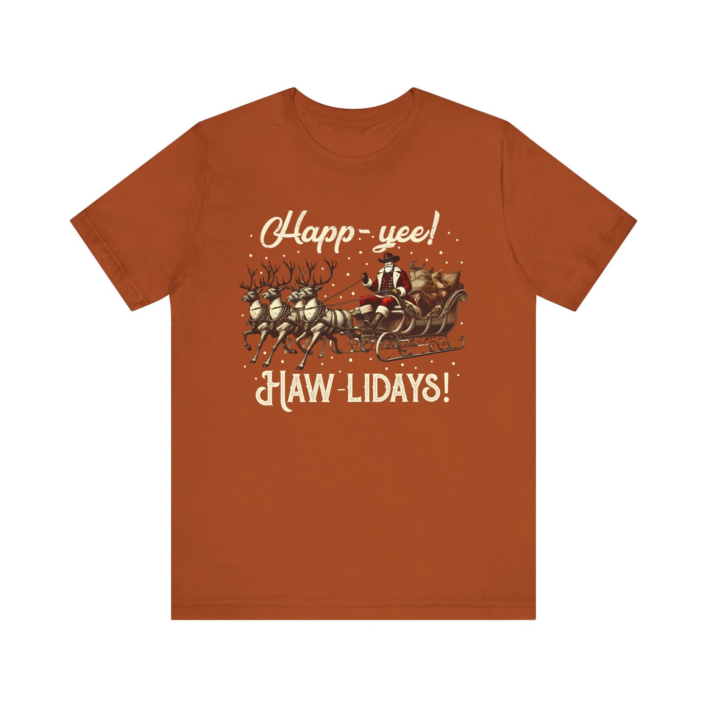Happy Yeehaw Holidays Shirt – Western Santa Howdy Funny Country Christmas Tee