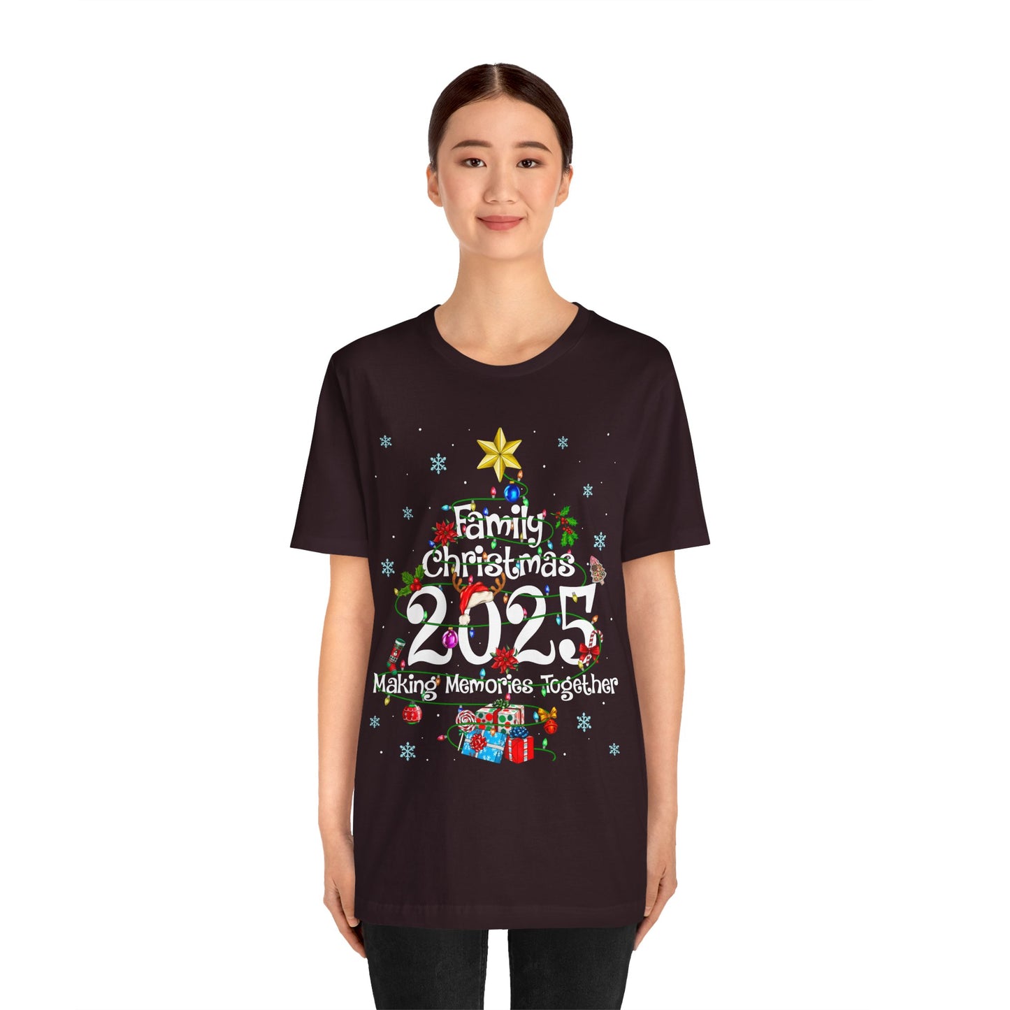 Family Christmas 2025 Tree Shirt – Festive Holiday Lights Matching Pajama Tee