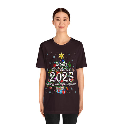 Family Christmas 2025 Tree Shirt – Festive Holiday Lights Matching Pajama Tee