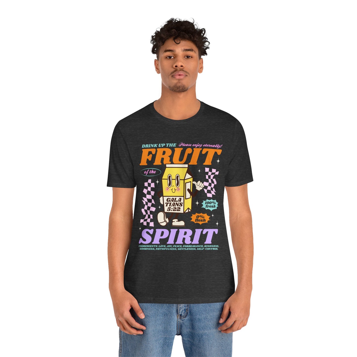 Christian Fruit Shirt – Drink Up Milk Bottle Faith Graphic Tee