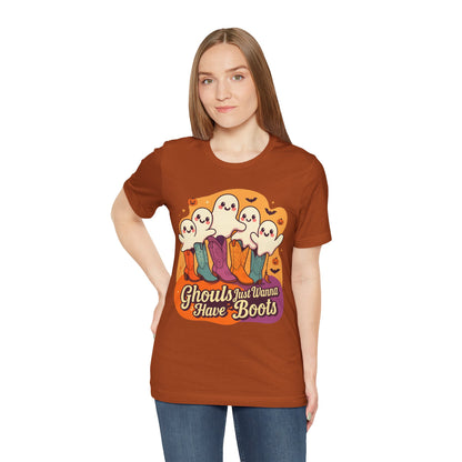Ghouls Just Wanna Have Boots Shirt – Western Cowgirl Ghost Halloween Tee