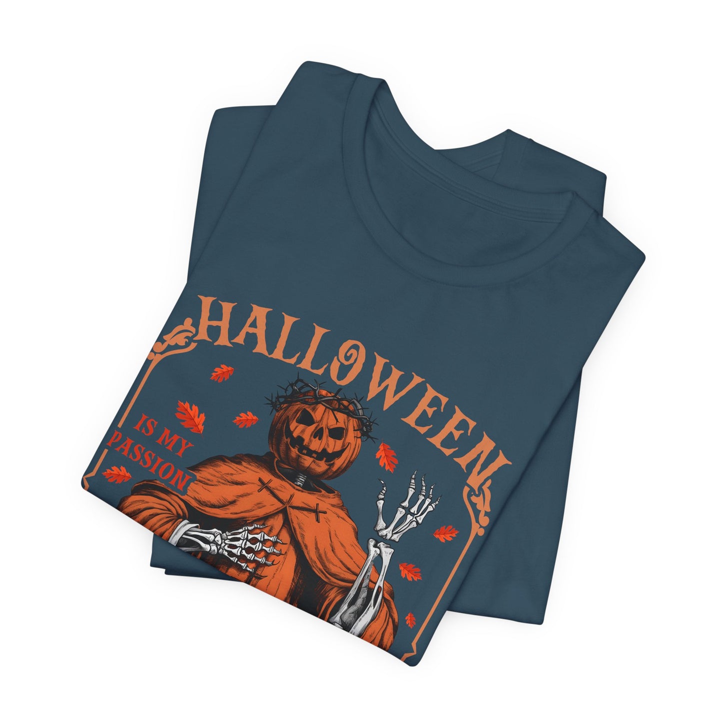 Halloween Is My Passion Jesus Cross Christian Jack O Lantern T-Shirt